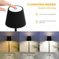 Lámpara De Mesa LED Recargable Por USB Con Interruptor Táctil 3 Colores Para Decoración De Restaurante Sala De Estar Bar Café Iluminación Moderna - details 3