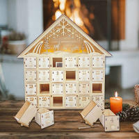 Calendario De Adviento De 24 Días Con Luz Y Cajón De Madera Decoración Para El Hogar Y Jardín Regalo Iluminado Para Niños Organizador De Caja De Dulces - details 3