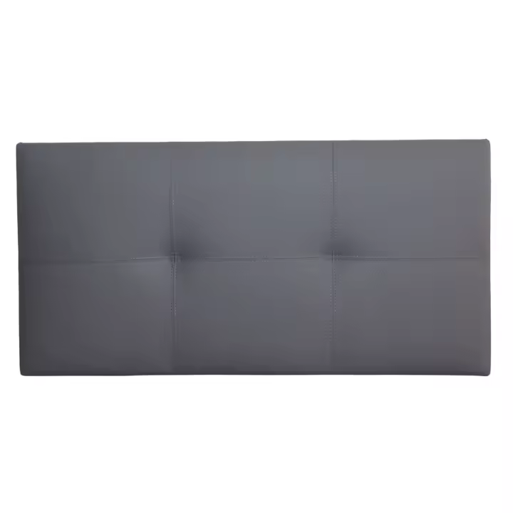 Cabecero Isabella Cama Individual de Polipiel Gris 105x52 - 1