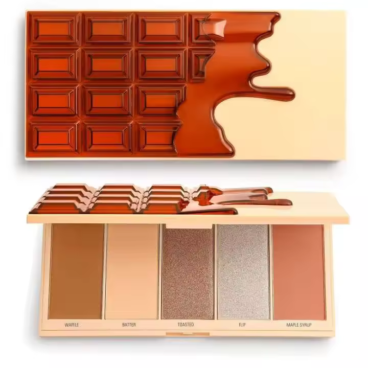 REVOLUTION paleta WAFFLE Chocolate Bronceador, colorete e iluminadores 18g - 1