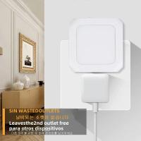 Lámpara LED Mini De Noche Plug in Dimmable Energía Ahorro Válvula Cuadrada Luz Bajo Gabinete Cocina Sala De Estar Aislar WC - details 6
