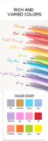 Rotulador De Pincel De Tinta Hidratada En 12 Colores Pastel Para Caligrafía Arte Y Dibujo Ideal Para Lettering Y Diario - details 2