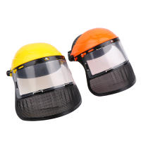 Gorro De Seguridad Para Jardín Con Máscara Protectora De Red Completa Para Trimmer De Grama Motosierra De Bajo Y Protección Forestal - details 2