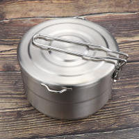 Estuche De Almuerzo De Acero Inoxidable 1.5L Con Bolsa De Almacenamiento Para Camping Montañismo Pesca Viajes Al Aire Libre - details 1