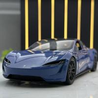Modelo De Coche Tesla Roadster Deportivo a Escala 1:24 En Aleación Metal Juguetes Para Niños Decoración Colectiva Para Hogar Regalo Para Niños Mayores De 14 Años - details 0
