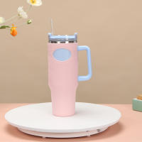 Protector De Tumbler De Silicona Antideslizante Para Stanley 40oz Funda Completa Antarrugas En Colores Rosa Gris Y Azul - details 2