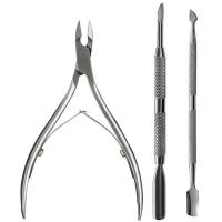 Kit De 3 Piezas Cortauñas Profesional En Acero Inoxidable Con Cortauñas Clipper Y Removedor De Piel Muerta Herramientas De Manicura Y Pedicura - details 0