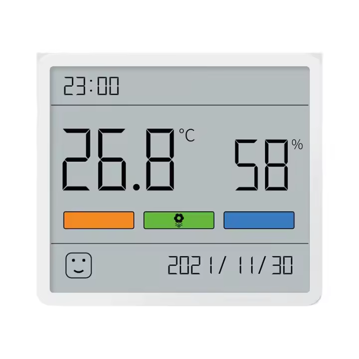 Termómetro Y Reloj De Pared LCD Para Habitación De Bebé Precisión Alta Medidor De Temperatura Y Humedad Electrónico Para El Hogar - 1