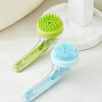 Cepillo De Baño Con Mango Largo Para Masaje Del Escalpelo Y Exfoliación De Cuerpo Herramientas De Peinado Para El Cabello Presiona Para Dispensar - details 14