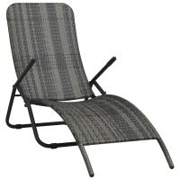 vidaXL Tumbona plegable de ratán sintético Sillas de Exterior Ideal para jardín, playa, piscina, terraza Tumbona Piscina Tumbonas Playa Tumbonas Jardín Exterior - details 1
