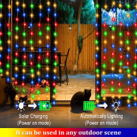 1 Pack De Luces Solares Para Cortina 300 LED 8 Modos Impermeable IP44 Decoración De Jardín Y Pared Para Navidad 9.8x9.8 Pies - details 15