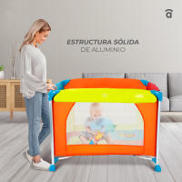 Asalvo Parque Infantil de Aluminio Jungla – Parque Cuadrado, Plegable y Ligero para Bebés, con Diseño Original y Tejido Transpirable, Ideal para el Juego y Descanso Seguro - details 0