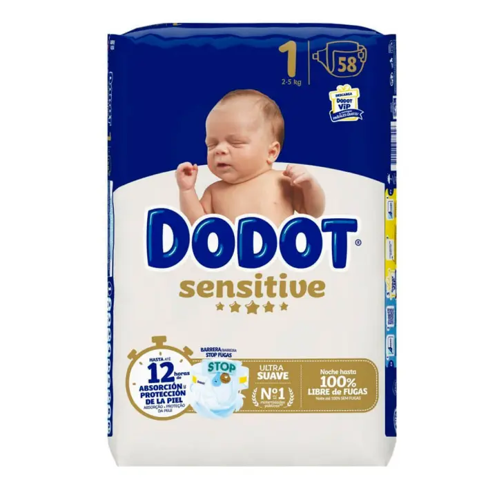 Dodot Pañal Prosensitive T.1 2-5 Kg 38 Unidades - 1