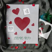 YOMDID 8pcs Plantillas De Pintura En Forma De Corazón Para Pintura Con Spray Herramientas De Dibujo Para Paredes Y Scrapbooking - details 3