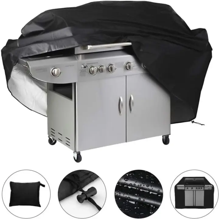 Bache de protection étanche pour barbecue 145 x 61 x 117cm (Noir) - - 1