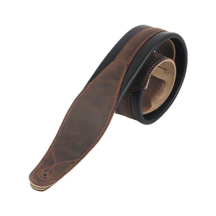 Correa De Guitarra Gearlly Para Electrónica Y Bass Piel De Primera Calidad Con Espuma Ajustable Correa De Música De 8cm De Ancho Y 108-142cm De Largo - 1