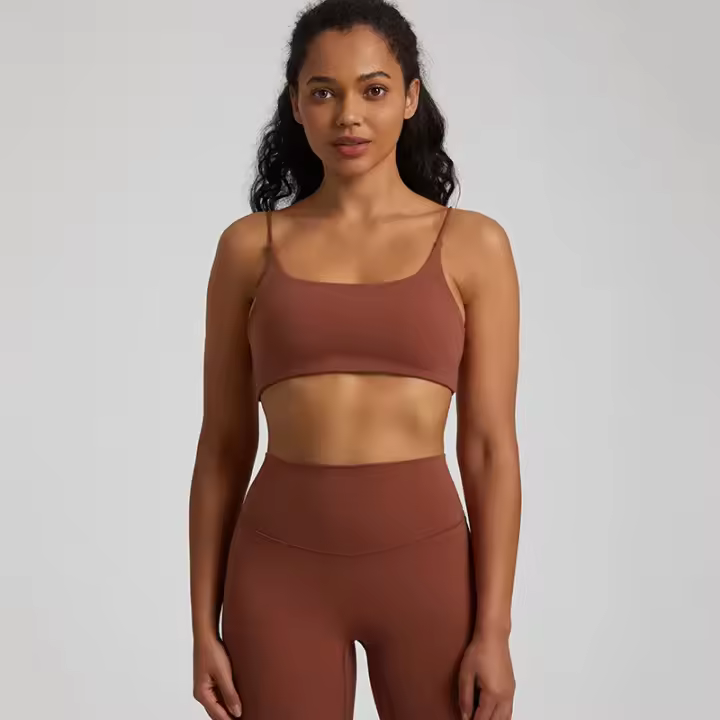 Sujetador De Yoga Para Mujer SHINBENE Super Nube Con Escote En V Espalda Cruzada Y Sin Costuras Almohadillado Deportivo Transpirable - 1