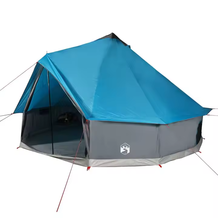 vidaXL Tienda de campaña familiar tipi 8 personas impermeable Color Azul,  Gris y naranja, y mas - 1