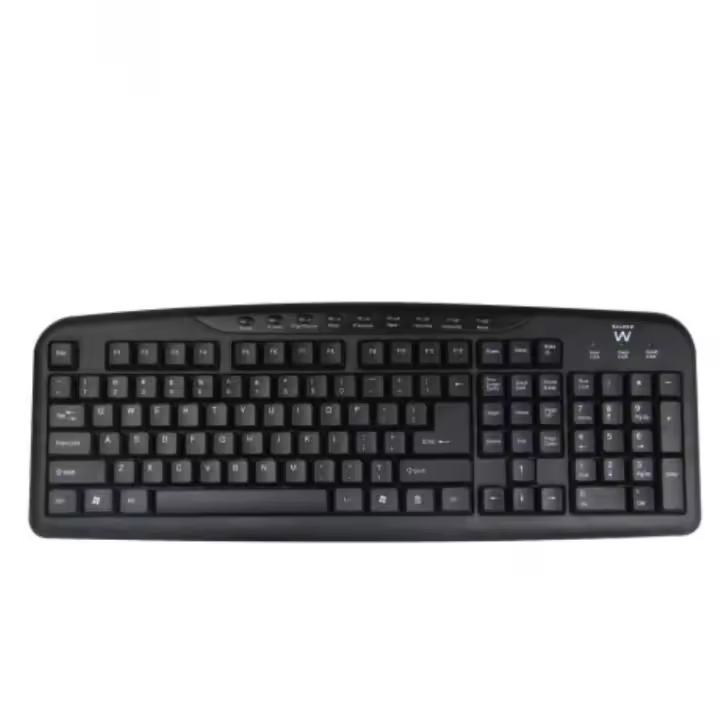 TECLADO USB EWENT MULIMEDIA PORTUGUES NEGRO - 1