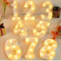 [OFERTA FLASH}Numeros LED con Luces Material de Madera para Decoración y Ambiente -Numero Led Ideal para Navidad, Bodas, Cumpleaños, Bares, Hogar y Fiestas - Funciona con Pilas 2*AA - Medidas 15.5x12.5x2cm - details 0