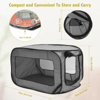 Casa Portátil Para Perros Plegable Pop up Crating De Viaje Para Pequeños Perros Canopy De Acampar Cages Para Mascotas Interiores Y Exteriores - details 3
