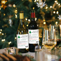 Etiquetas De Vino Con Diseño De Árbol Navideño Y Prescripción Divertida 6pcs Etiquetas De Botella De Vino De Cumpleaños Aniversario Regalo Novelty Tamaño 12x10cm - details 4