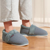 Zapatillas De Casa Para Mujer Invierno Antideslizantes Algodón Cálidas Plush Para Parejas Zapatos Internos Transpirables Talla Verdadera - details 26