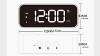 Reloj De Alarma Recargable Con Pantalla LED Y Espejo RGB Colorido Grabación De Sonido DIY Pantalla Digital Moderna - details 7