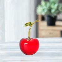 Estatua De Cereza De Vidrio Decoración Para Escritorio Regalos Bonitos Y Originales Para Coche Y Hogar Adorno Minimalista Moderno Para Mesa De Centro De Estilo Artificiales - details 2