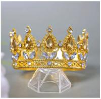 Tiara De Estilo Barroco Lujo Para Mujer Adorno De Cabeza Elegante Con Rhinestones Accesorio De Novia Vintage Para Fiesta Y Pageantes - details 4