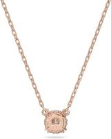Collar with Colgante Redondo de cristal de Oro Rosa para Mujer, Cadena de Plata with Piedra de circón transparente, Gift de joyería - details 3