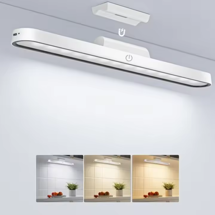 Luz LED inalámbrica para cocina, luz recargable por USB, luz magnética, lámpara de escritorio con brillo ajustable - 1