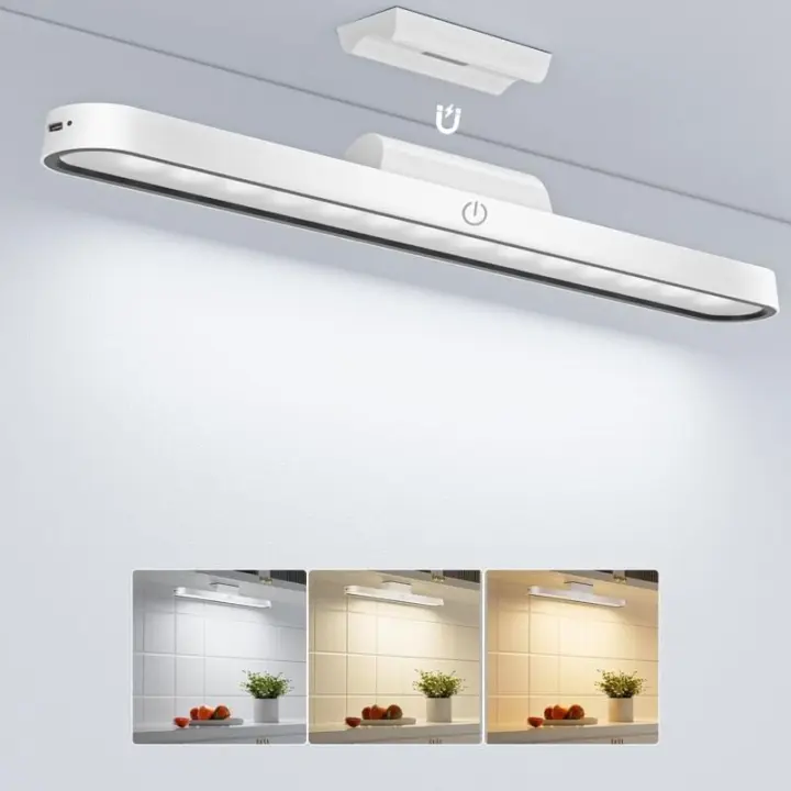 Luz LED magnética para Cocina, Luz recargable por USB, Luz magnética, lámpara de escritorio con brillo ajustable - 1