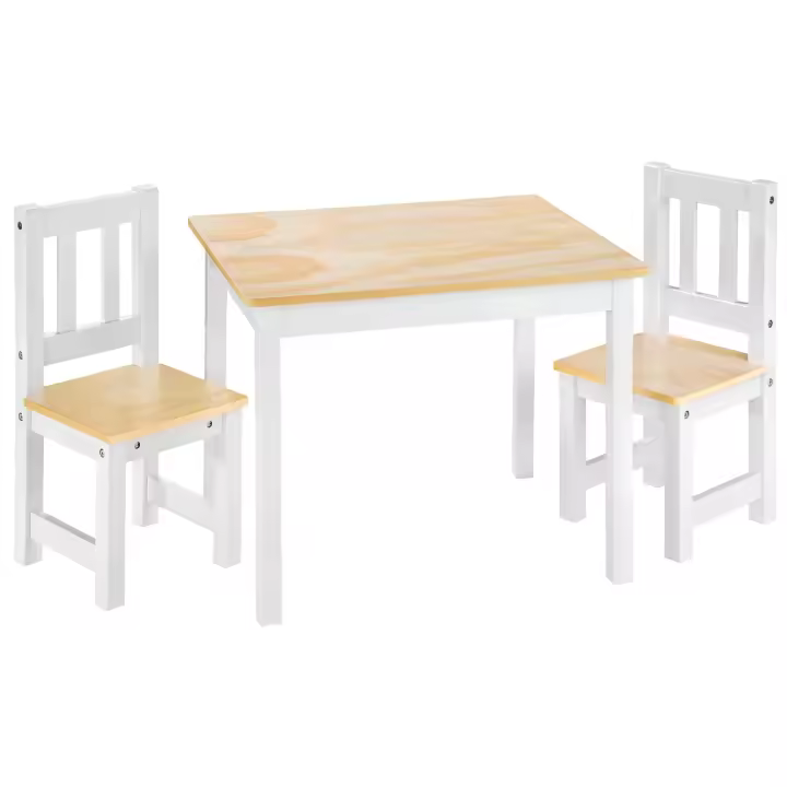 Tectake - Conjunto de muebles Alice | 2 sillas y 1 mesa | Diseño atemporal | Estable y robusto - 1
