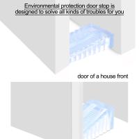 1pc Stopper De Puerta De Goma Para El Hogar Seguridad Antideslizante Silicone Bloqueador De Puerta Para Mujeres Solas - details 7