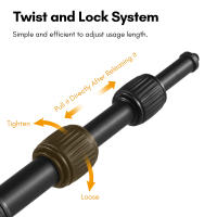 Andoer Soporte De Micrófono Portátil Extensible Con Tornillo De 1/4 Y Empuñadura De Esponja Con Bloqueos De Giro Para Fotografía Y Estudio De Video - details 6