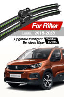 LimpiaParabrisas Anteojos Delanteros Para Peugeot Rifter 2018-2023 Pares Accesorios De Ventanas 2019 2020 2021 2022 Material De Goma Natural Intelligent Boneless Wiper Tamaño Original Del Coche - details 0