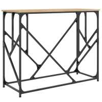 Vidaxl Mesa Consola Madera de Ingeniería 100x40x80 Cm Negro - details 2