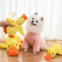 Juguete De Peluche Para Perros Calmante Con Pato De Terciopelo Masticable Y Resistente Al Masticar Para Pequeños Y Grandes Perros Suministros Para Mascotas - details 2