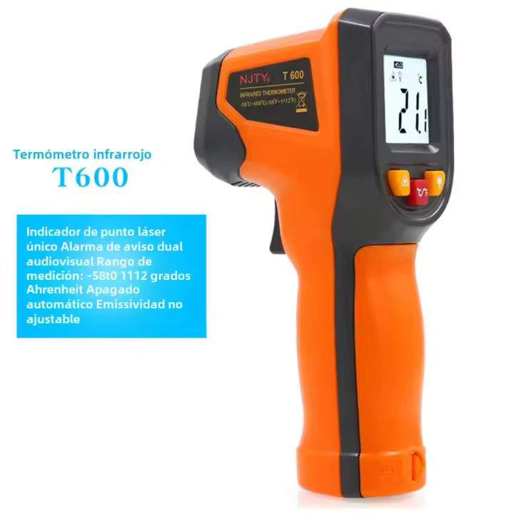 Termómetro Infrarrojo De Precisión NJTY T400A T600A Para Cocina Y Panadería Medidor De Temperatura Industrial Hasta 120°C - 1