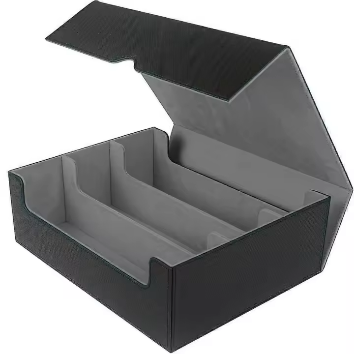 Card Storage Box for Trading Cards, 1800+ PU Leather Commander Card Deck Case, Magnetic Closure Card Holder Fits for Magic Game Cards - 1