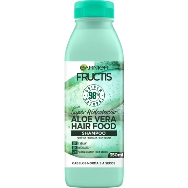 Garnier - Fructis - Champú Alimento Capilar Aloe Vera 350Ml (Vegano) - 1