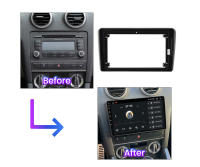Marco De Radio De Coche 9 Pulgadas Para Audi A3 8P S3 RS3 2003-2012 Panel Estéreo Auto Montaje En La Parte Superior Del Tablero Kit De Marco De Carcasa Bezel - details 0