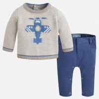 Mayoral Conjunto Pack de bebé Niño  2534 ARENA AZULON ropa niños Winter ROYALE CORDONETS - details 1