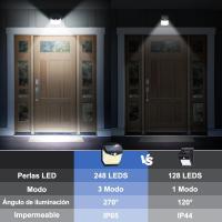 Solar Luz LED Exterior Movimiento: 248 LED Luces Solares 6 Paquete IP65 Impermeable Sensor de Movimiento 270° Foco Solar Exteriores Lampara Aplique Solares Potente para con Iluminacion Terraza jardín [Clase de eficiencia energética A+++]Solar Luz LED Exte - details 4