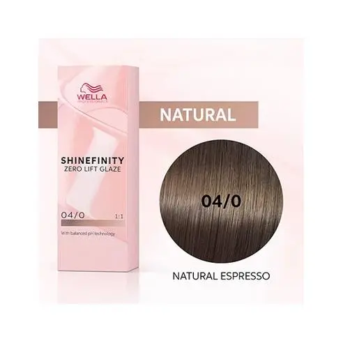 Coloracion Semipermanente Shinefinity Zero Lifth Glaze 04/0 Natural Expresso 60 ml. Wella - 1
