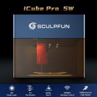 SCULPFUN iCube Pro Grabador láser de 5W, Punto láser de 0.06mm, Velocidad de grabado de 10000mm/min, Placa base de 32 bits, Distancia de 40mm, 130x130mm - details 1