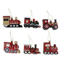 6 SURTIDOS DE COLGANTE TRENES NAVIDEÑOS, 6 SURTIDOS 10X4,5X9 CM Decoración de Navidad de locomotora roja, verde y negra. Decoracion para Arbol de Navidad, Tren para Colgar en  Navidad - details 0