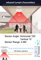 Wireless Home Siguientes Infrarrojos PIR Sensor de Movimiento Alarma Bell Sistema de Entrada Alerta Tienda - details 4