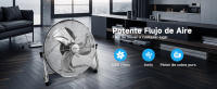 Aigostar Clover - Ventilador Industrial Power Fan, 3 Velocidades Ventilador de Suelo Silencioso, 100 W, Ajustable 135º, 3 Aspas Metálicas de 20" (51 cm), Diseño Completo de Metal Cromado - details 8